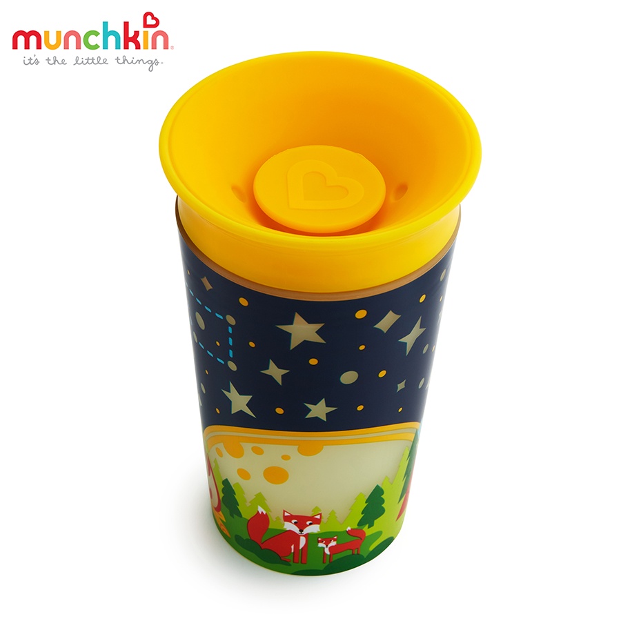 Cốc uống nước 360° chống đổ phát sáng Munchkin 266ml MK21193