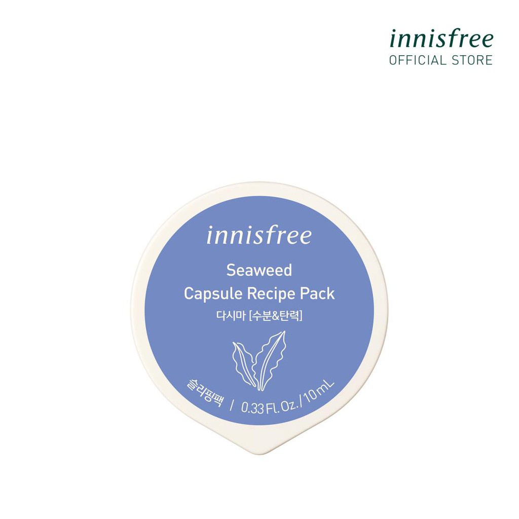 [Mã FMCGMALL giảm 8% đơn từ 250K] Mặt nạ ngủ dạng hủ từ rong biển innisfree Capsule Recipe Pack Sea Weed 10ml