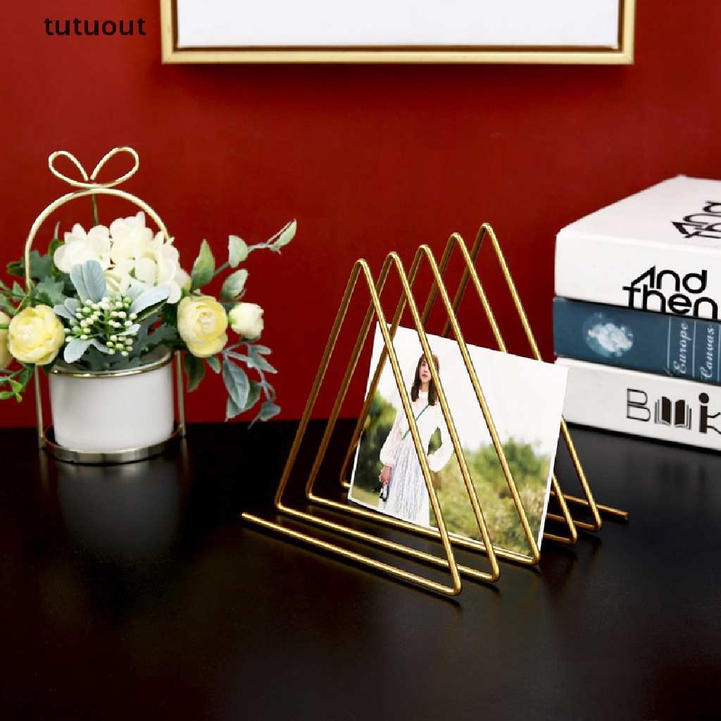 Kệ Đựng Tạp Chí / Sách Hình Tam Giác Sáng Tạo Để Bàn Trang Trí Văn Phòng