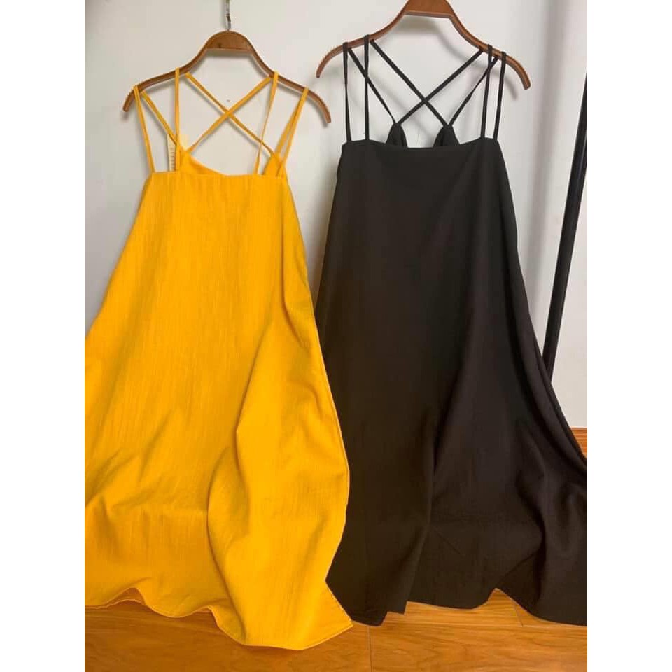 [ Mã FAMAYWA2 giảm 10K đơn 50K] Bán sỉ váy đũi 2 dây đan chéo cho nữ x | BigBuy360 - bigbuy360.vn