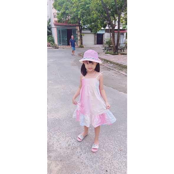 Mũ rộng vành vòng hoa siêu yêu cho bé(2-5 tuổi)