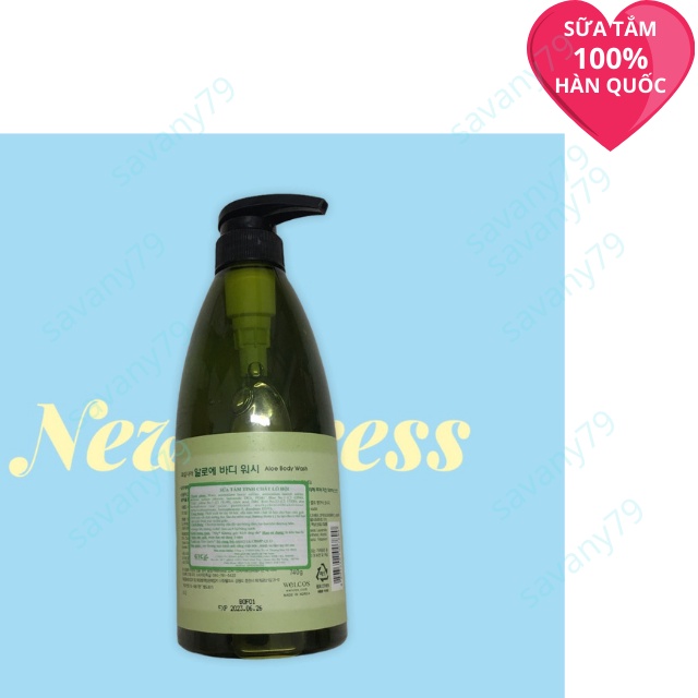 ✔Sữa tắm lô hội làm trắng da Aloe Body Wash 750ml hàng chính hãng Hàn Quốc