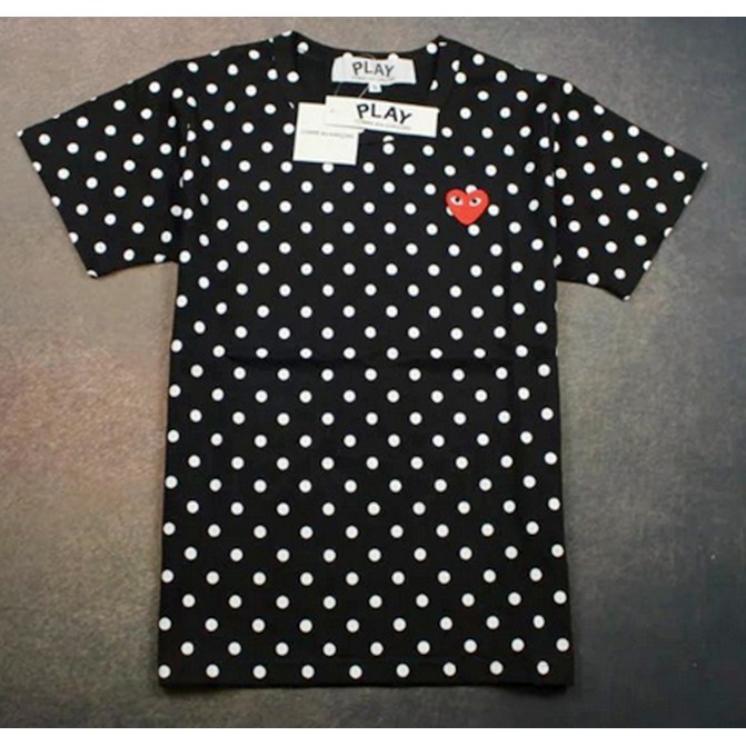 CDG Play Comme Des Carcon Áo thun ngắn tay nam nữ Cotton