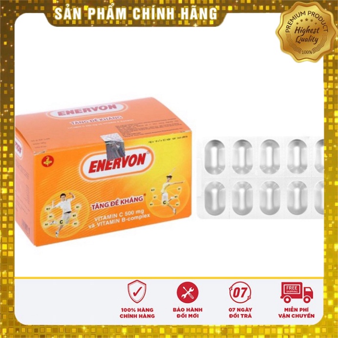 [Chính hãng] Enervon C - Tăng đề kháng, Vitamin C và Vitamin B-Complex set 1 vỉ 10 viên Enervon