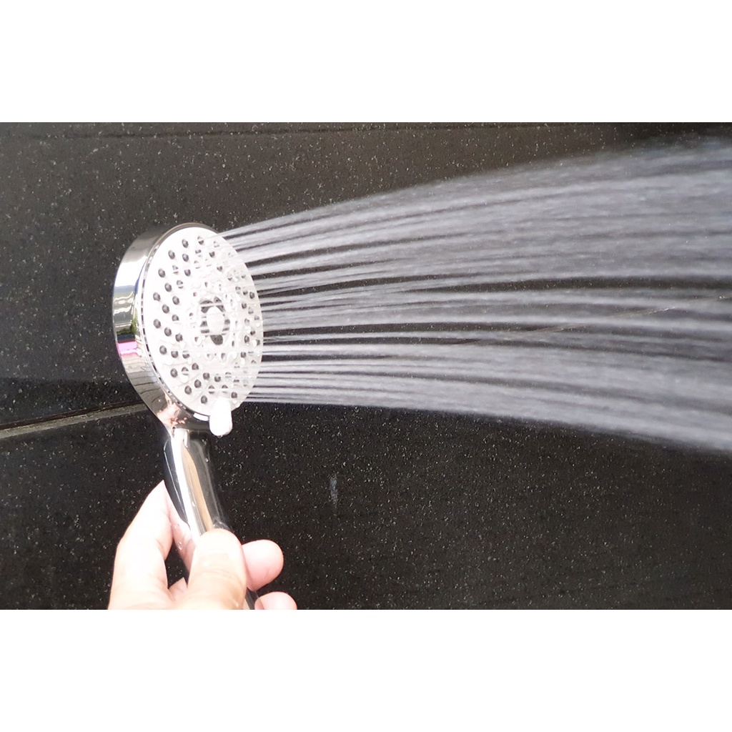 Bộ tay dây sen cao cấp 5 chế độ chảy chất liệu nhựa ABS mạ Chrome Eurolife EL-123SH