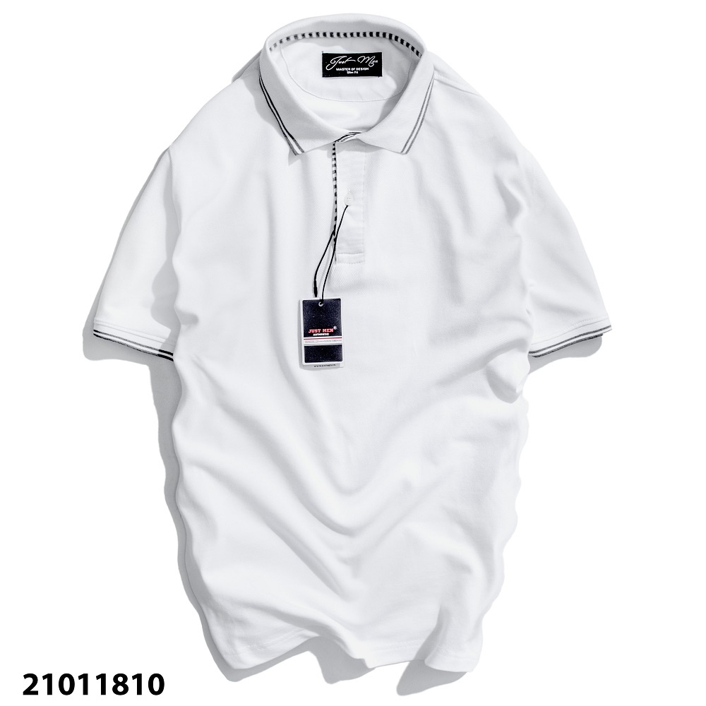 Áo Thun Polo Just Men phối cổ chất liệu cotton thoáng mát