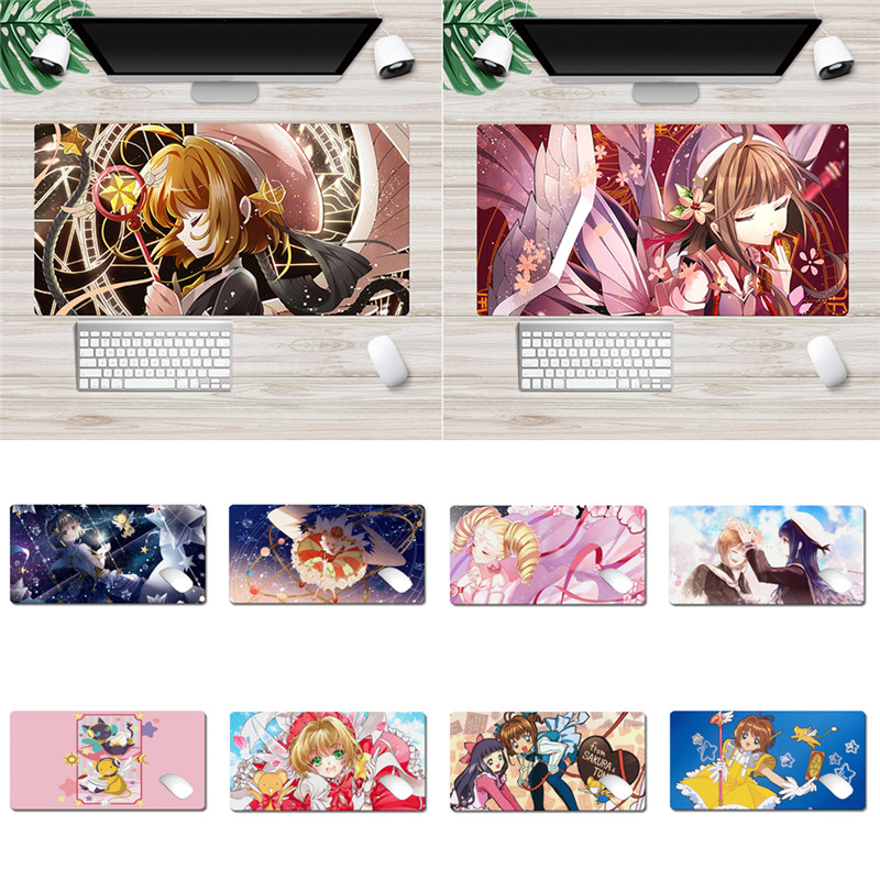 Miếng lót chuột máy tính 30x60cm chống trượt chủ đề hoạt hình Sakura