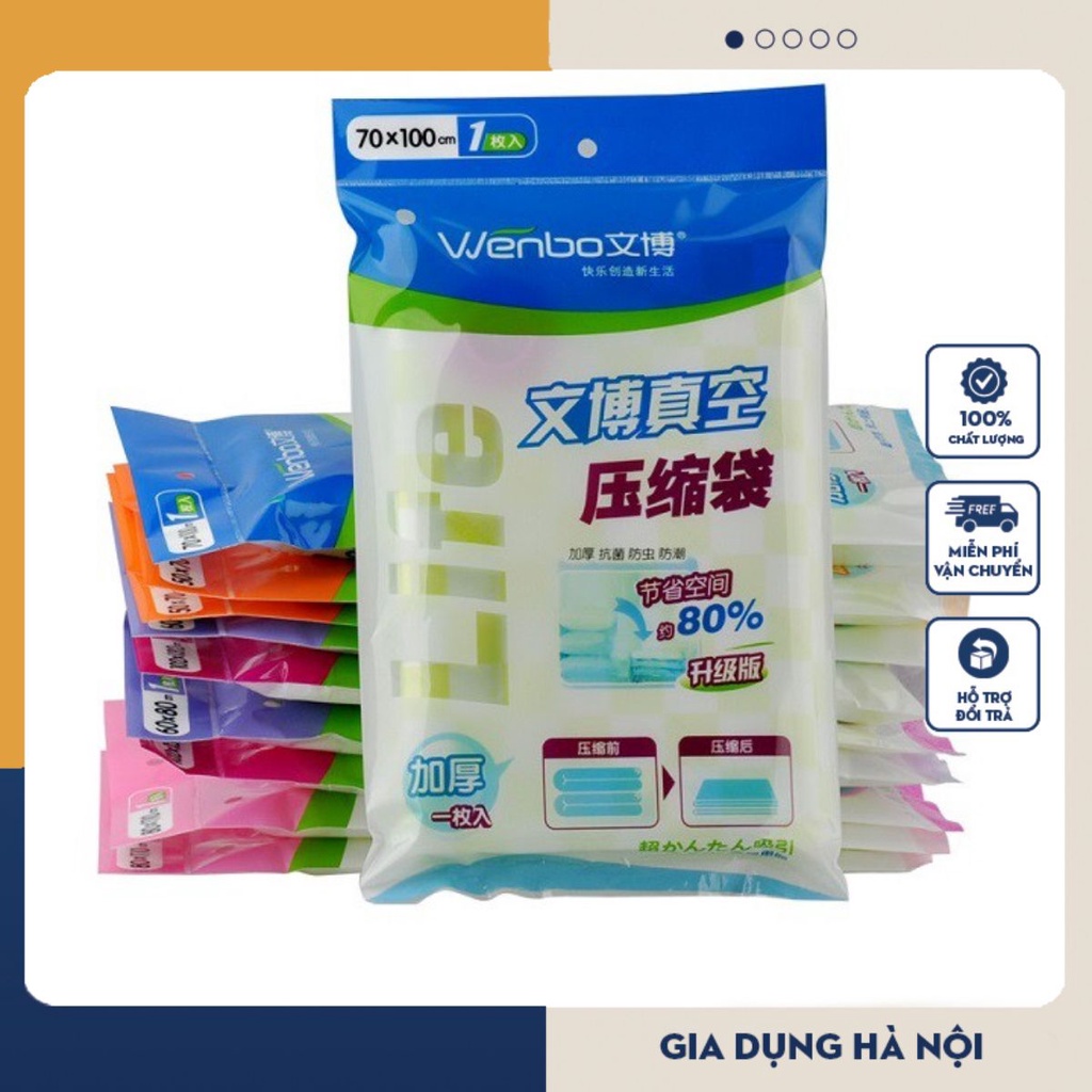 [Hàng Cao Cấp] Bộ 6 Túi hút chân không bảo quản quần áo - Gấp gọn gàng đi du lịch