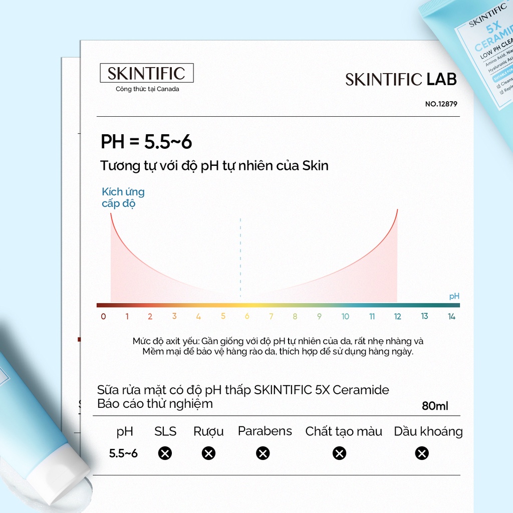 SKINTIFIC 5X Ceramide Low pH Cleanser 80g Sữa Rửa Mặt / SKINTIFIC 10% Niacinamide Brightening Serum 20ml Dưỡng Trắng