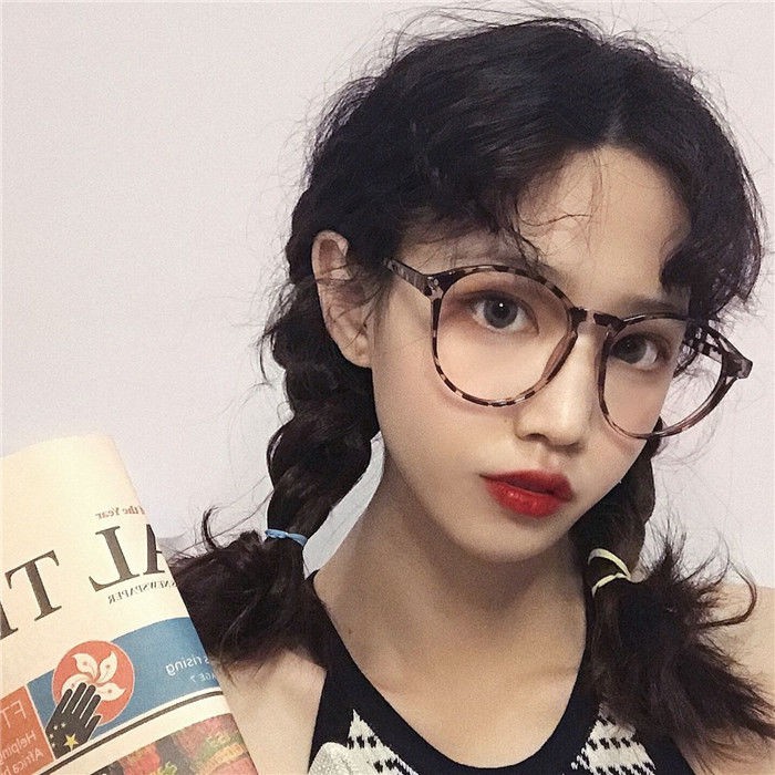 ♗✈Retro ins ultralight grind arenaceous black big han edition myopia glasses frame female round face show thin XueShengChao | BigBuy360 - bigbuy360.vn