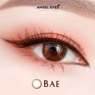 Lens nâu tự nhiên Angel Eyes - PINKY BAE - Đường kính 13.8 - Độ cận 0-6