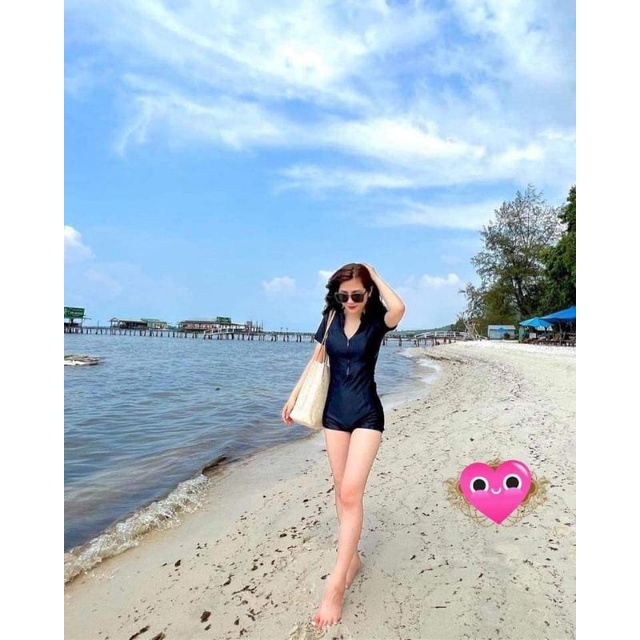 Bikini, Đồ bơi 1 mảnh có tay thân liền có khóa kéo