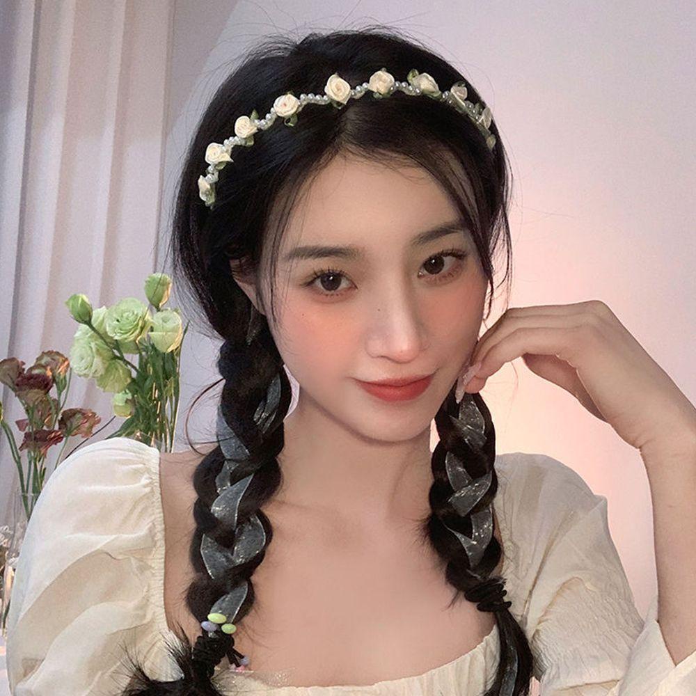 Băng Đô Cài Tóc 15H In Họa Tiết Hoa Phong Cách Hàn Quốc Thời Trang Xinh Xắn