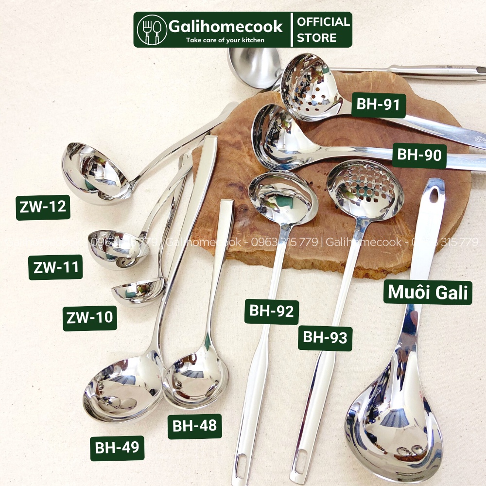 Muôi múc canh INOX 304 (Vá múc canh, ăn lẩu) Môi múc canh cao cấp,sang trọng  Châu Âu | GaliHomecook Soup ladle
