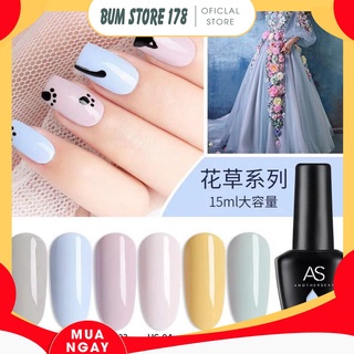 Sơn gel AS bền màu cực kì mướt 15ML (dành cho tiệm nail chuyên nghiệp) - HC