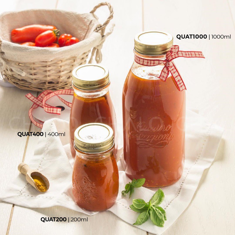 [THỦY TINH ITALY ] Chai thủy tinh nắp thiếc vặn kín hơi nhập khẩu Ý Brand Quattro Stagioni | BigBuy360 - bigbuy360.vn