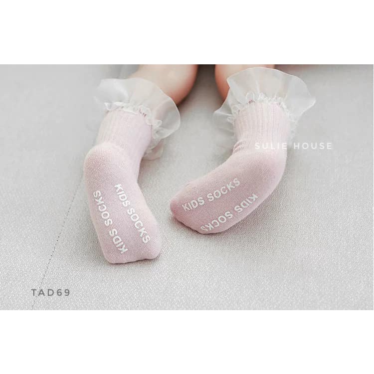 Tất bắp đùi len tăm chống trượt cổ hoa - TAD69