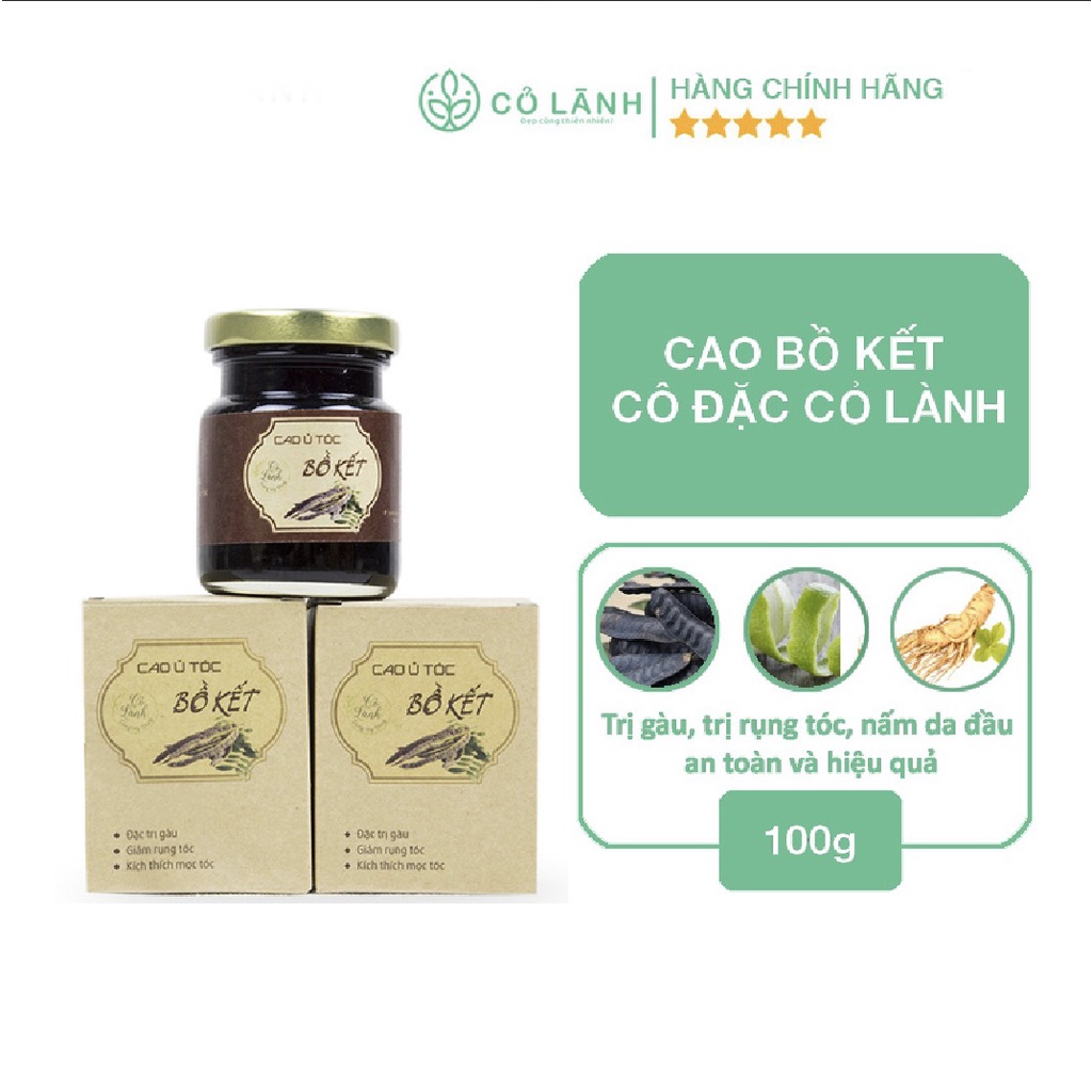 Cao bồ kết cô đặc Cỏ Lành 100G - Giúp tóc đen mượt, nuôi dưỡng và phục hồi tóc hiệu quả