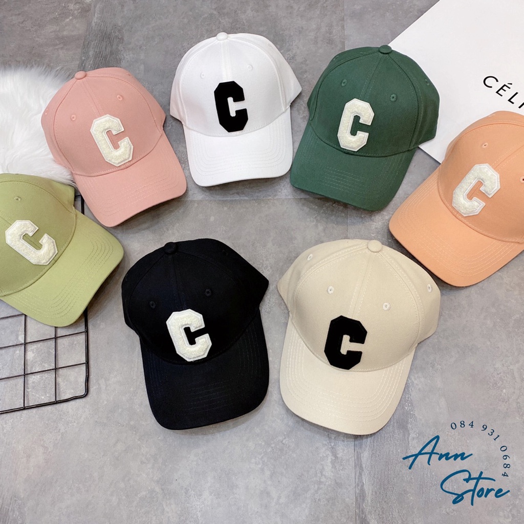 Mũ lưỡi trai C thời trang cao cấp, phom mũ căng chuẩn hàng xuất, bảng màu mới trẻ trung, mẫu hot 2022