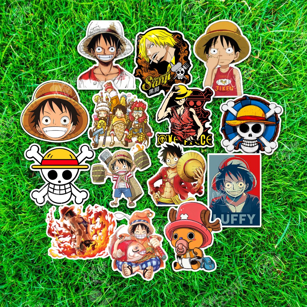 Bộ 25/50/100/150 sticker decal hình dán chống nước ONE PIECE Monkey D. Luffy Đảo Hải Tặc Mũ Rơm