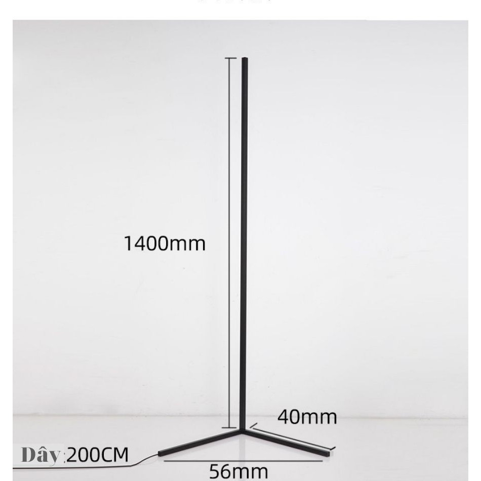 Đèn Led đứng góc tường RGB, khiển qua App, cảm ứng nhạc, trang trí phòng khách, phòng ngủ, phòng game