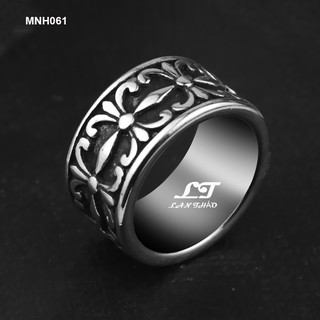 Nhẫn nam CHROME HEART ver7 Không đen không gỉ sét MNH061