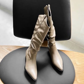 🖤[HÀNG CAO CẤP] Boot da- bốt cao cổ nhăn 6p Sean