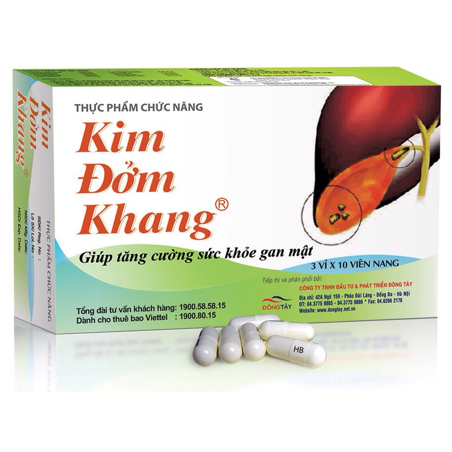 Kim đởm khang - Hỗ trợ bài sỏi mật, giảm nguy cơ hình thành sỏi đường mật (Hộp 30 viên)