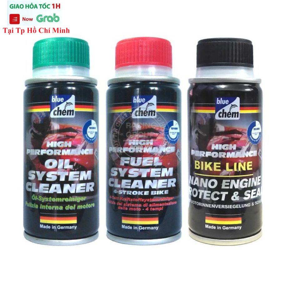 Combo 3 Chai BLUECHEM Súc động cơ, vệ sinh hệ thống xăng và Nano Bảo Vệ Động Cơ