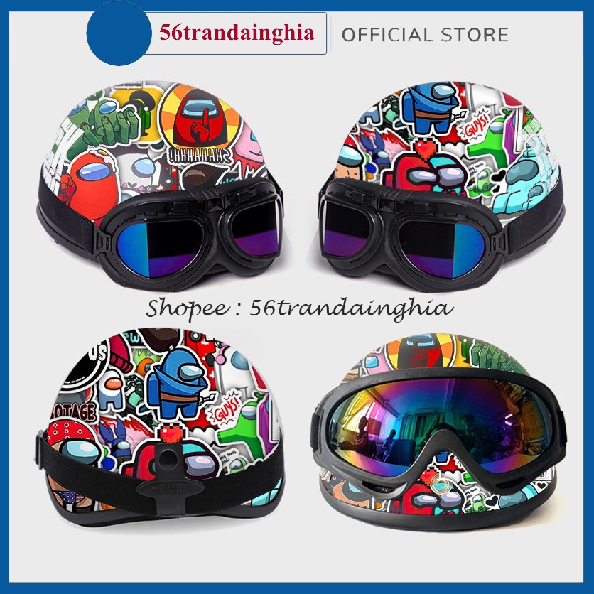 Sticker Among Us | Sticker Dán Xe Máy, mũ bảo hiểm, trang trí laptop vali - Chống Thấm Nước, Chống Bay Màu