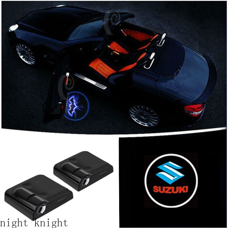 Set 2 Đèn Led Laser Không Dây Gắn Cửa Xe Hơi Dùng Để Trang Trí