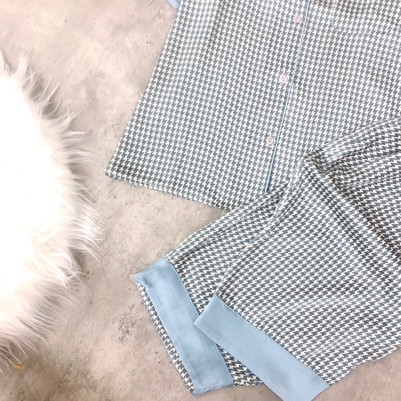 Bộ lụa ngắn tay hãng sam choco áo ngắn tay quần lửng bộ mặc nhà đẹp bộ pijama cao cấp