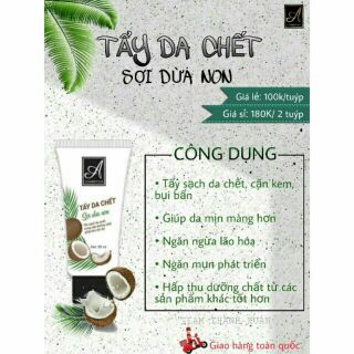 Tẩy da chết sợi dừa non