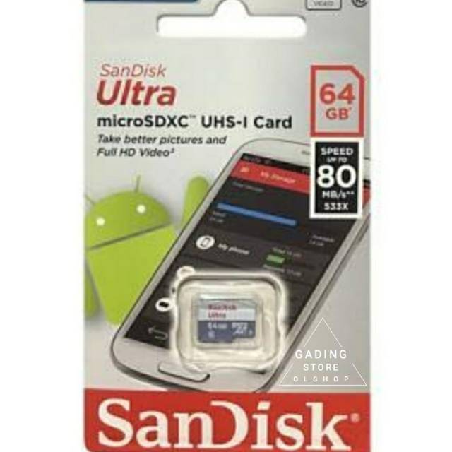 Thẻ Nhớ Micro Sd Ultra 64gb Hiệu Sandisk
