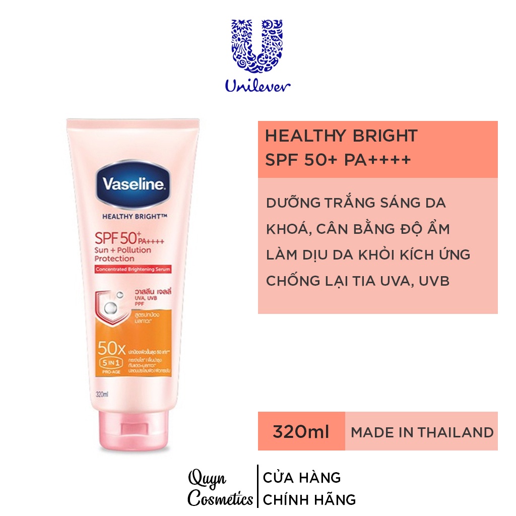 Sữa Dưỡng Thể Vaseline Perfect Serum 50X Tuýp 320ml