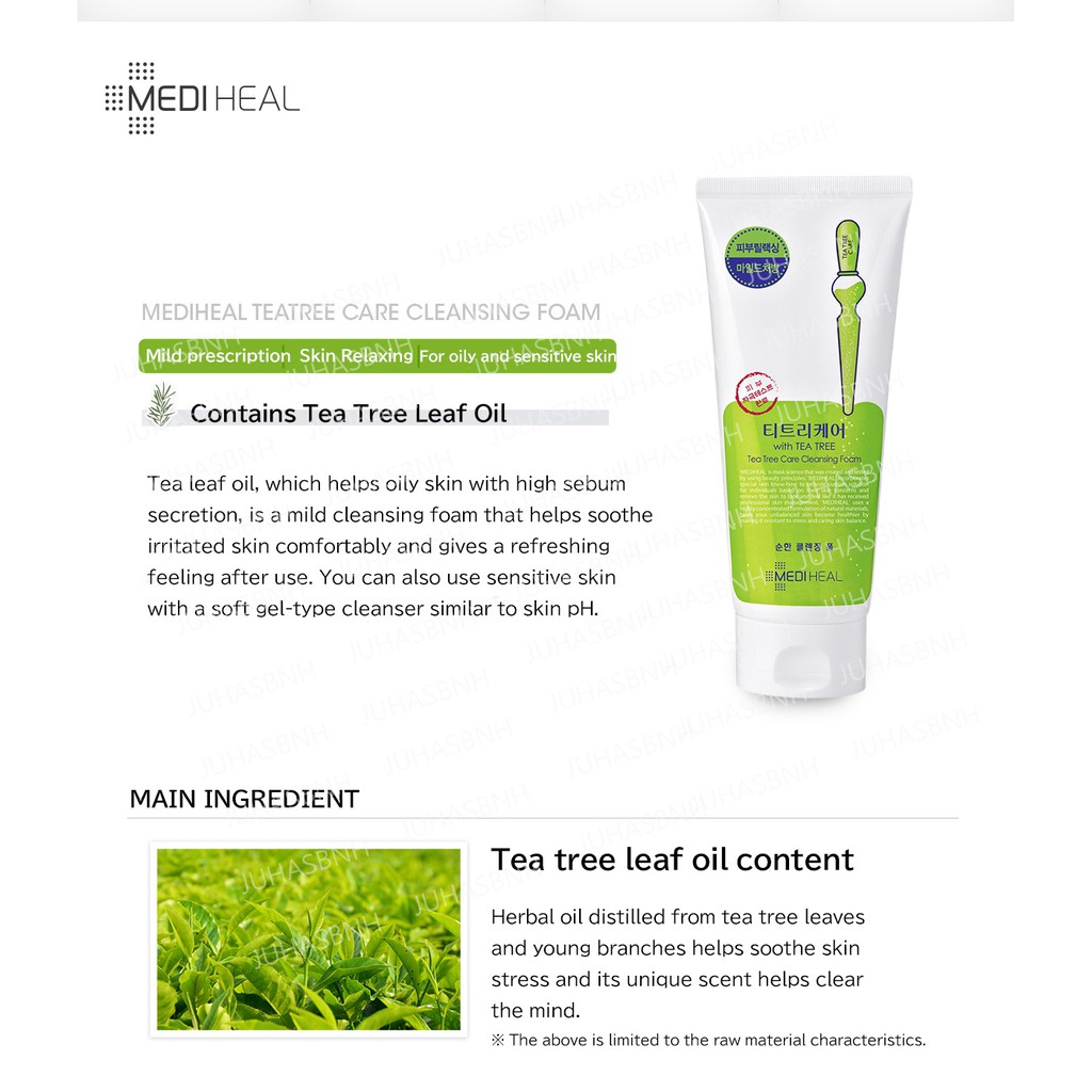 Mediheal Tea Tree Care Cleansing (170ml) _Sữa rửa mặt tạo bọt không gây kích ứng