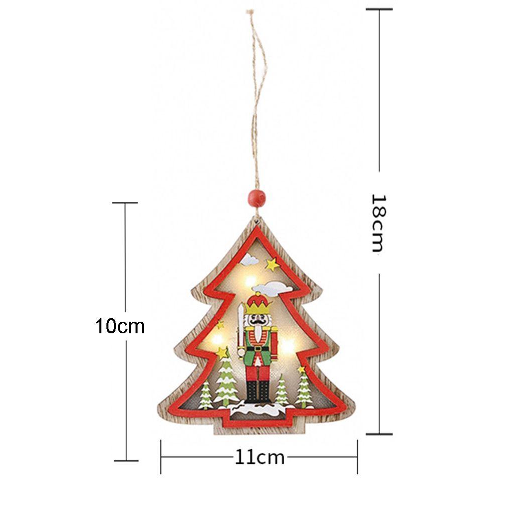 YIYU Phụ Kiện Treo Trang Trí Cây Thông Giáng Sinh Năm Mới Bằng Gỗ