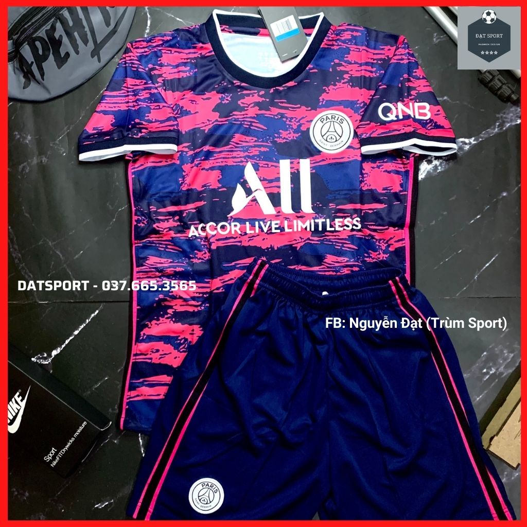 Áo PSG Trainning 21/22⚡FREESHIP⚡Bộ Quần Áo Bóng Đá CLB PSG Màu Loang Hàng Gai Thái Cao Cấp Siêu Nhẹ