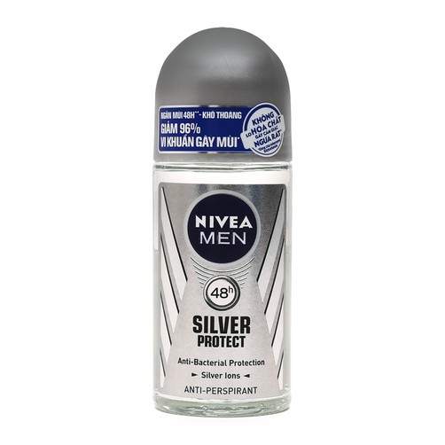 Lăn khử mùi phân tử bạc cho nam Nivea Men Silver Protect (50ml) (1 chai)