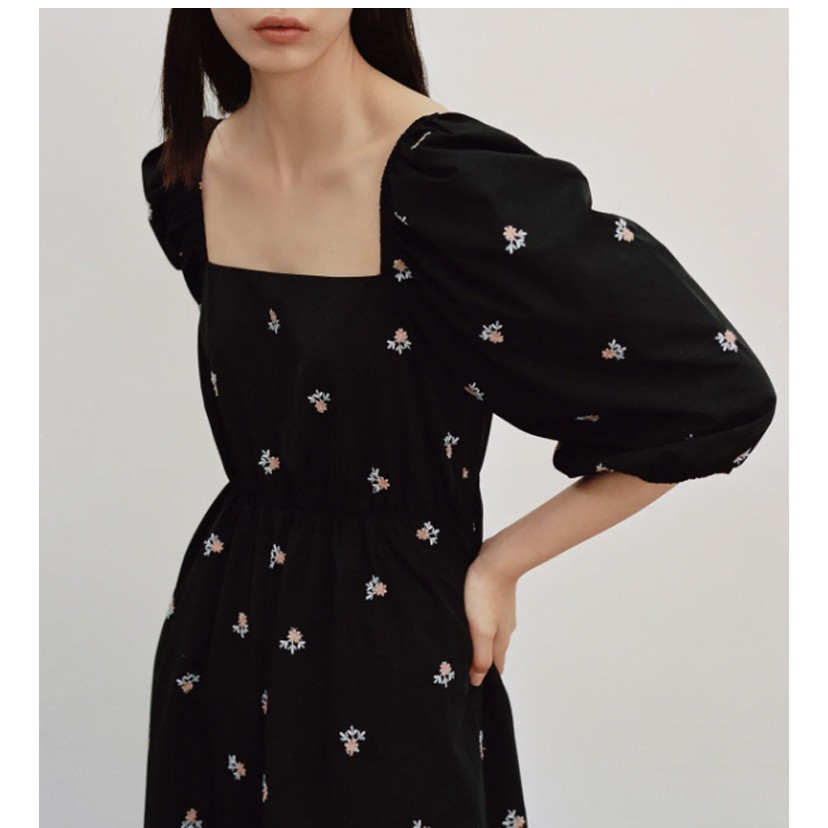 ĐẦM ZARA XUẤT DƯ TUỒN NỮ THÊU HỌA TIẾT MÀU ĐEN