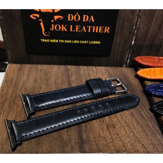 dây đồng hồ da bò apple watch màu xanh navy