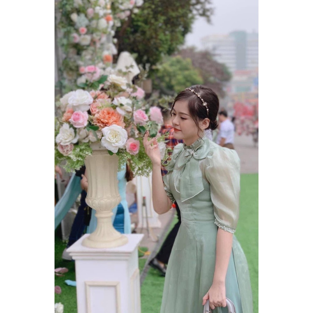 ao dai voan tơ 4 tà cao cấp