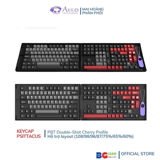 Bộ keycap cho bàn phím cơ AKKO Keycap set – Psittacus (PBT Double-Shot/Cherry profile/157 nút) - Mai hoàng phân phối