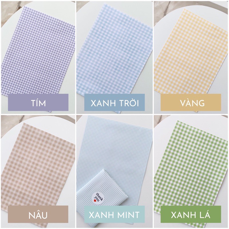 Set 20 tờ giấy gói hàng hoạ tiết hàn quốc nhiều kích thước (không phải giấy bao tập)