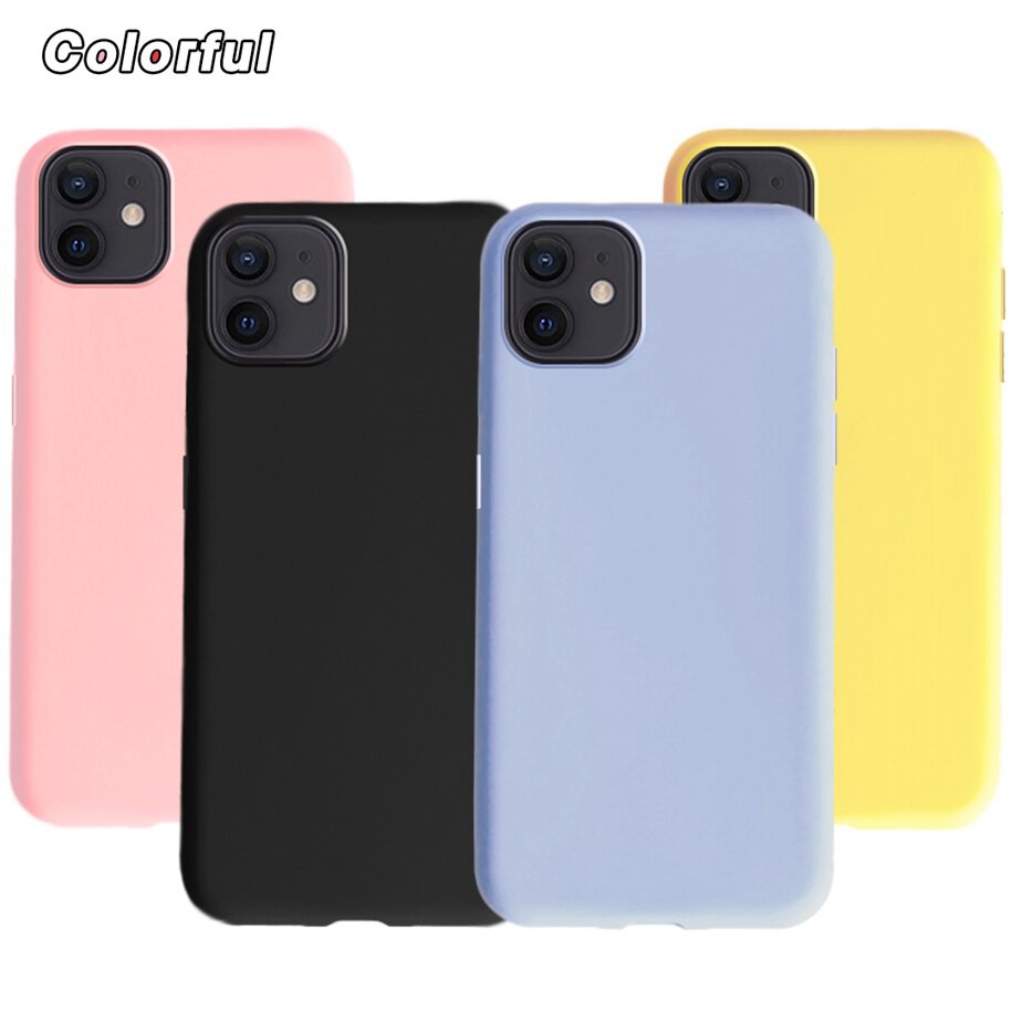 Candy Phone Case For iPhone 12 Pro Silicone Soft Cover For iPhone SE 2020 X XR XS Max 12 11 Pro 5 5S 6 6S 7 8 9 Plus 12Mini Case