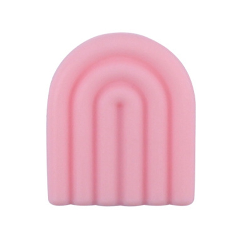 Set 5 Đồ Chơi Xỏ Hạt Silicon Màu Cầu Vồng Hoạt Hình Cho Bé Gặm Mọc Răng