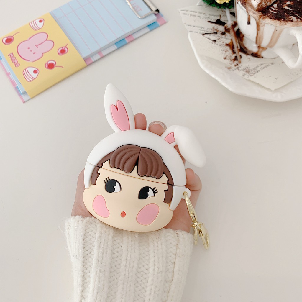 Airpods case Cute rabbit girl airpods pro case keychain airpods 1 2 pro protective cover