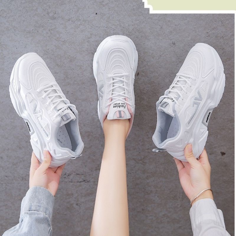 Giày Nữ GN50 Giày Thể Thao Sneakers Giày Độn Đế Nữ 3-4Cm Hottrend Dành Cho Bạn Trẻ Năng Động Cá Tính Và Tăng Chiều Cao