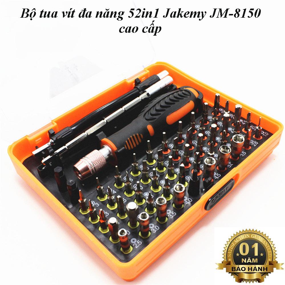 Bộ Tua Vít Đa Năng 52in1 Jakemy JM-8150 Chất liệu thép không gỉ cứng cáp chống mài mòn, Bộ Tua Vít Đa Năng