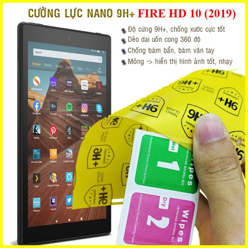 Dán cường lực dẻo nano Fire HD 10 (2019)/fire HD10 9th